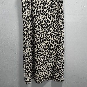 Maurices Black and Cream Leopard Maxi Skirt